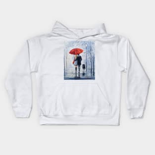 A romantic walk with a friend Kids Hoodie